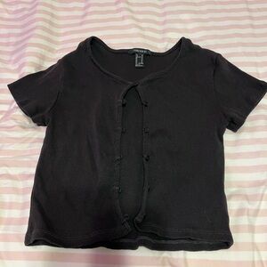 Forever 21 Black Button-Up Shirt
